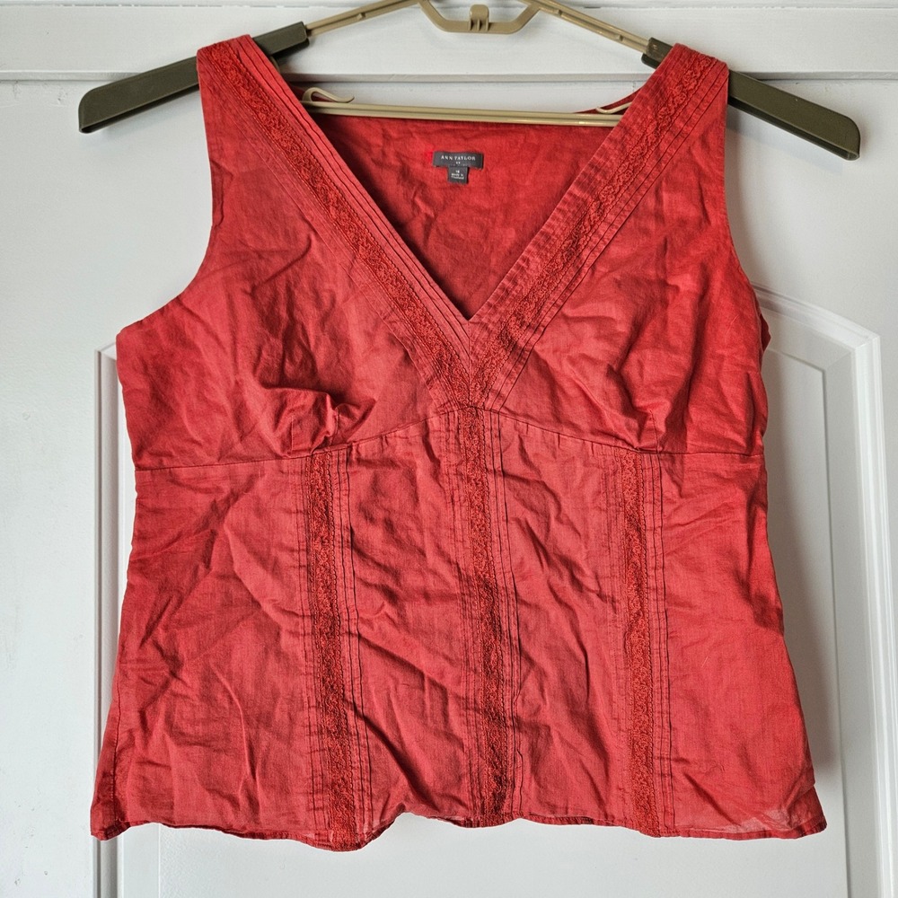 Lot of 6 Tops Shirts Womens XL Bundle Tank Casual Ann Taylor Off Shoulder Silk - Picture 11 of 16